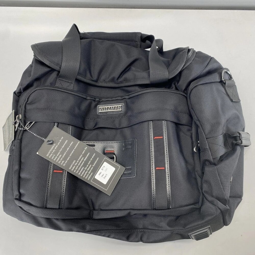Witzman Travel Duffel Bag for Men Nylon Carry On Weekender Bag B719- Black